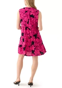 Petite Sleeveless Printed Mini Dress