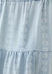 Plus Pull On Tiered Skirt