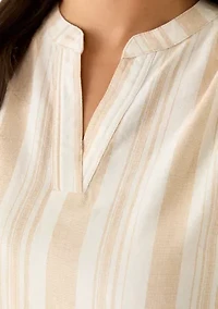 Plus Striped Popover Top