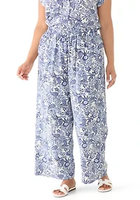 Plus Printed Pants
