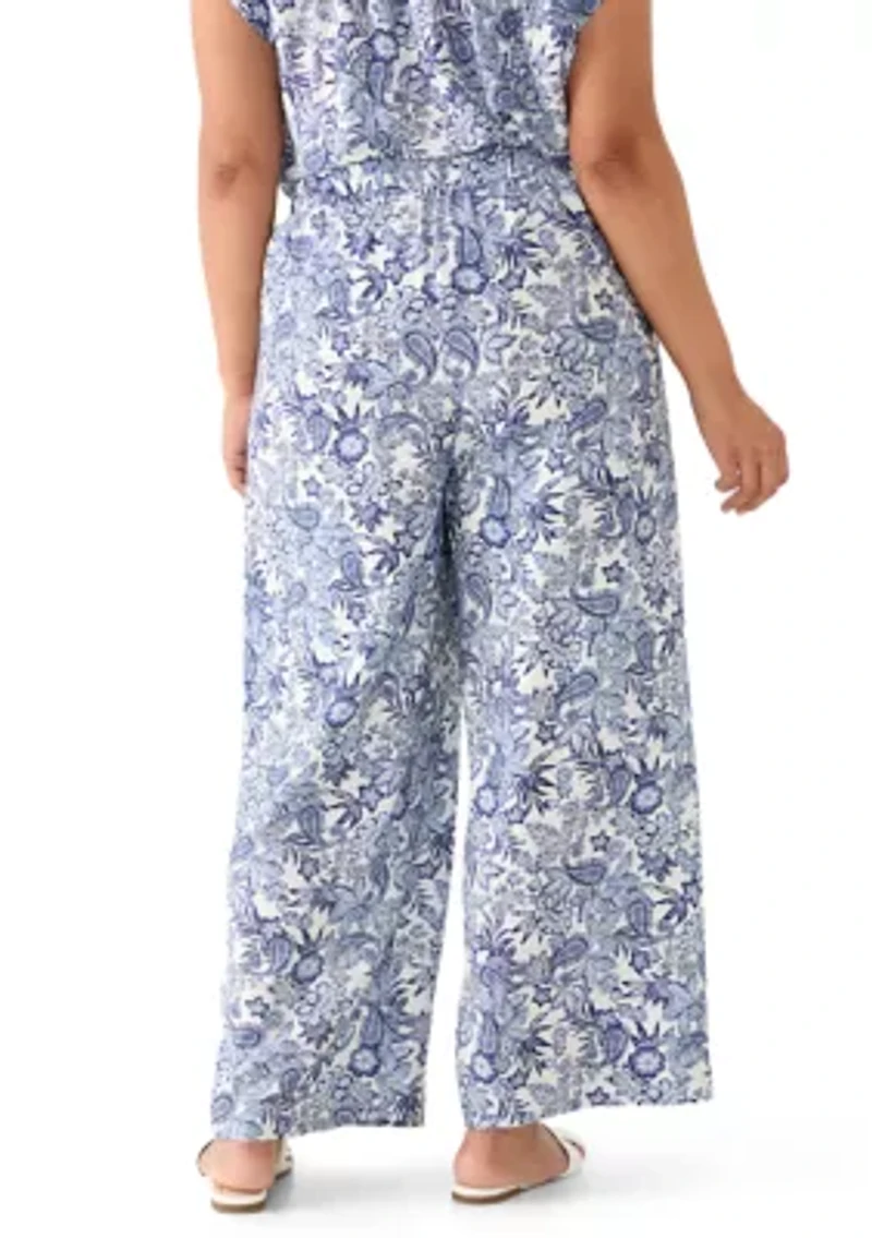 Plus Printed Pants