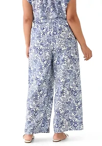 Plus Printed Pants