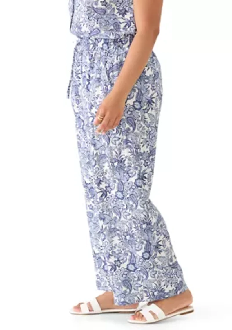 Plus Printed Pants