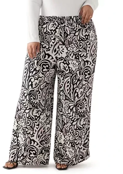 Women's Plus Pull On Printed Pants