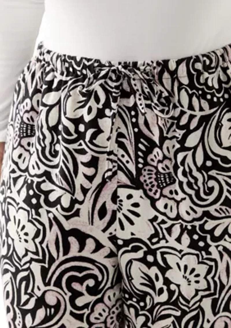 Women's Plus Pull On Printed Pants