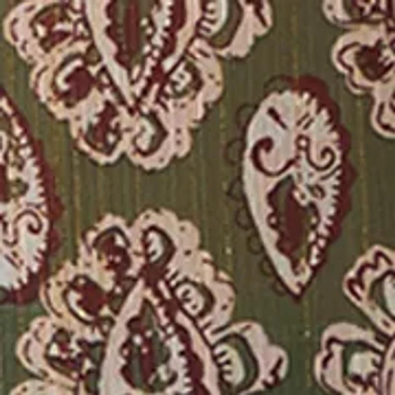 Plus 3/4 Lurex Printed Woven Blouse