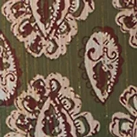 Plus 3/4 Lurex Printed Woven Blouse