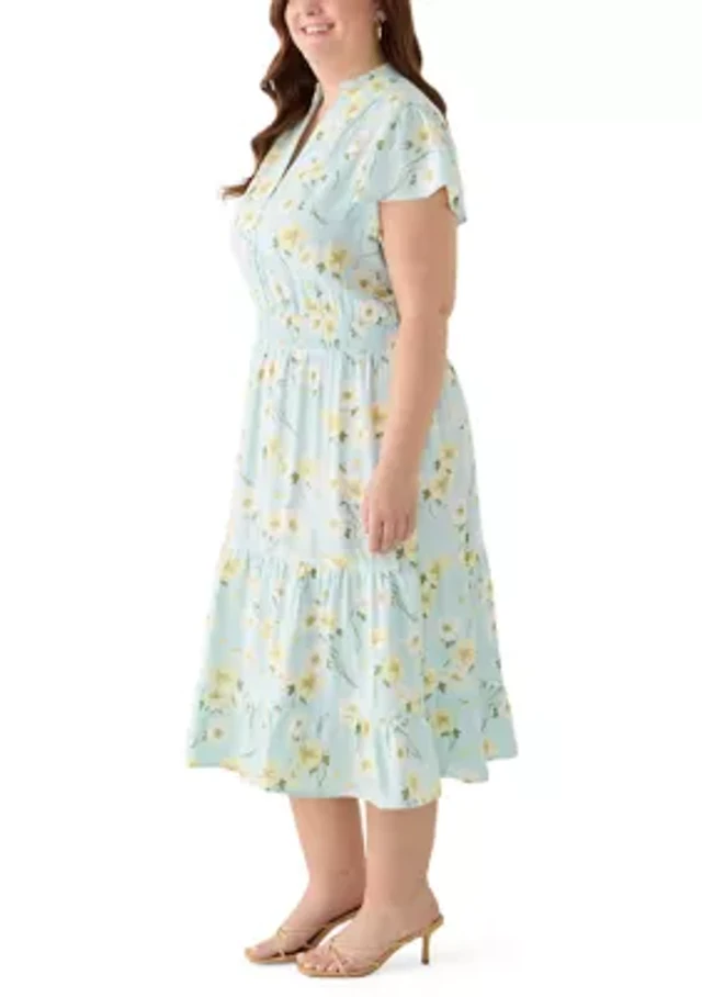By Anthropologie The Muse Basque-Waist Midi Dress | The Summit