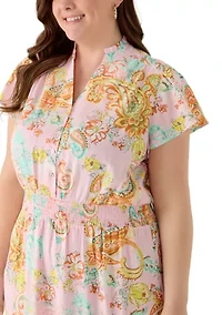 Plus Smocked Waist Midi Dress