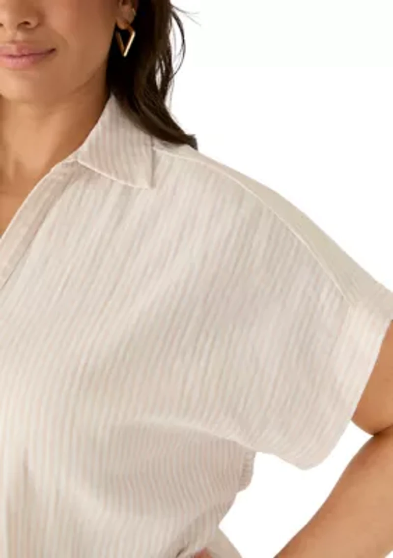 Plus Popover Woven Shirt