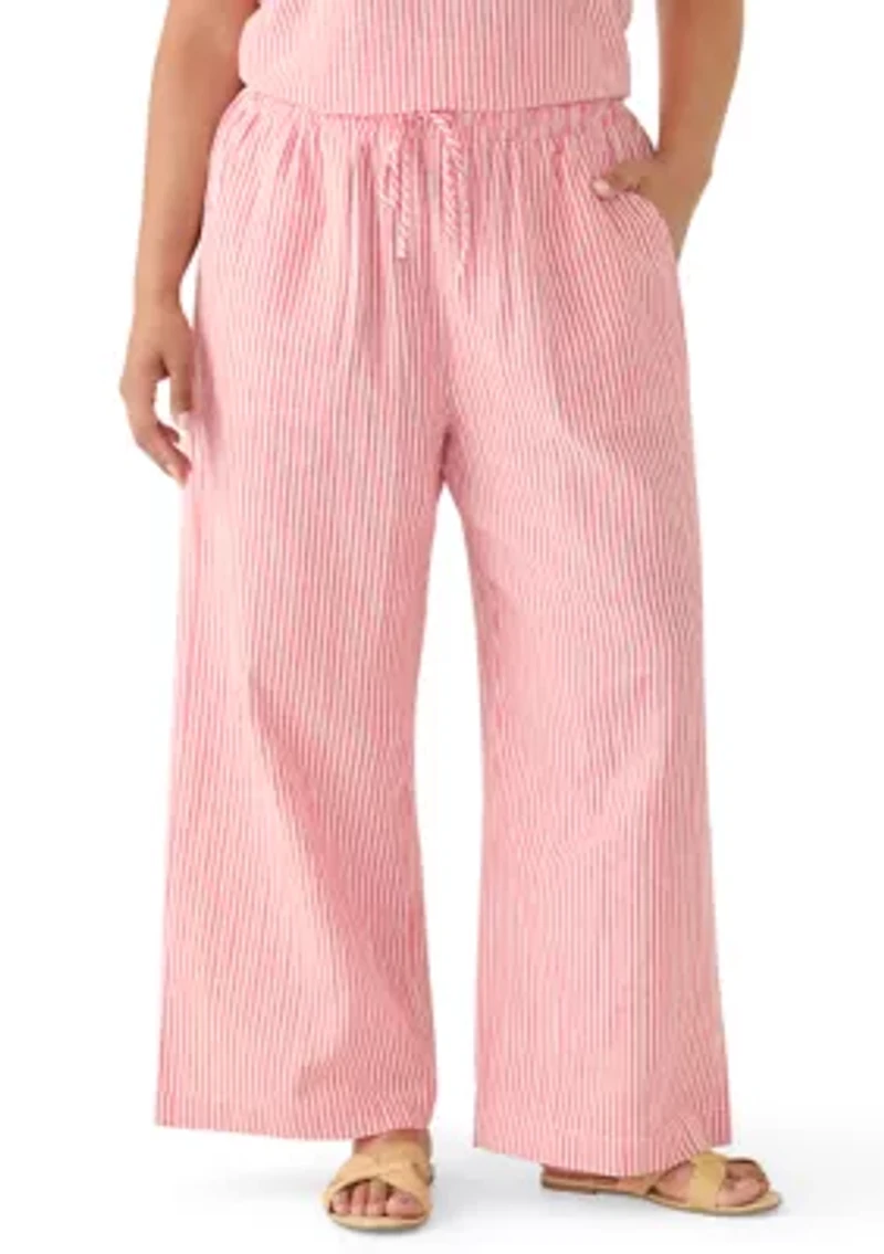 Plus Print Drawstring Pants