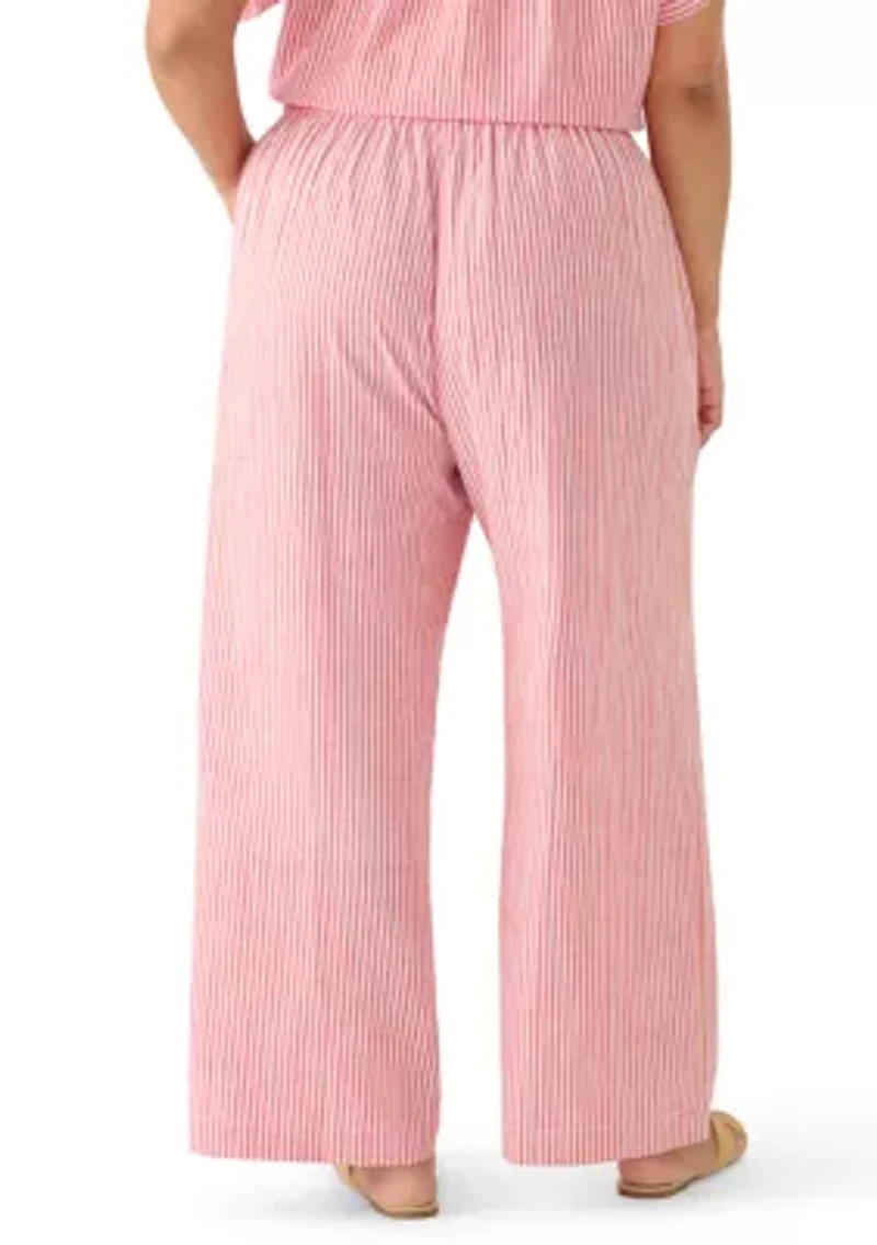 Plus Print Drawstring Pants