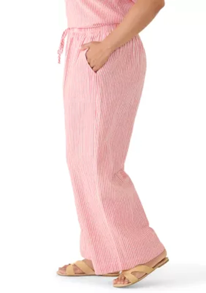 Plus Print Drawstring Pants
