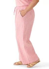 Plus Print Drawstring Pants