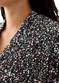Plus Confetti Chenille 2-Pocket Open Front Cardigan