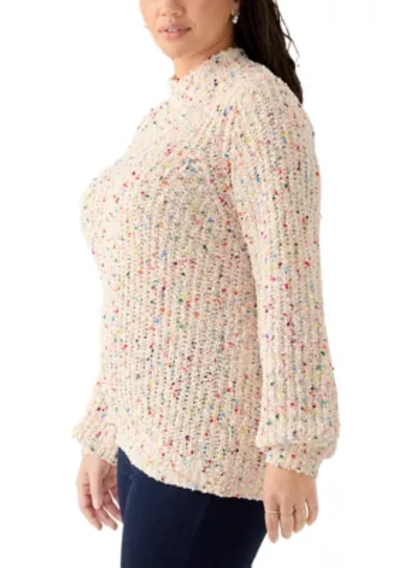 Plus Confetti Chenille Crew Neck Sweater