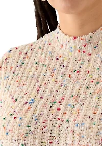 Plus Confetti Chenille Crew Neck Sweater