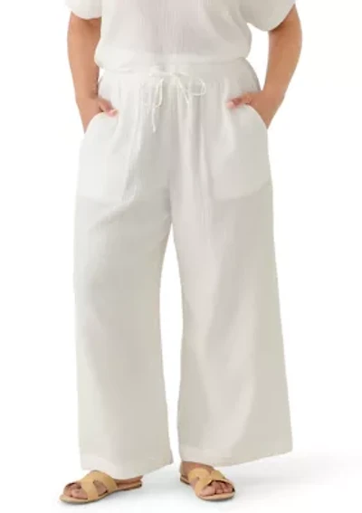 Plus Solid Elastic Pants