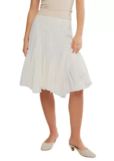 One Frida Godet Midi Skirt