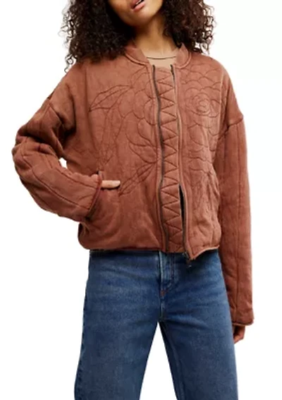 Rose Zip-Up Sweatshirt