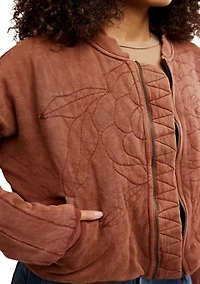 Rose Zip-Up Sweatshirt