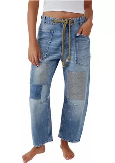 We The Free Moxie Low Slung Pull On Barrel Jeans