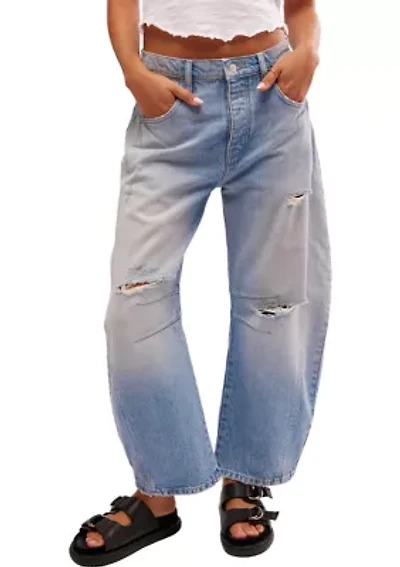 We The Free Good Luck Mid-Rise Barrel Jeans