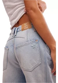 We The Free Good Luck Mid-Rise Barrel Jeans