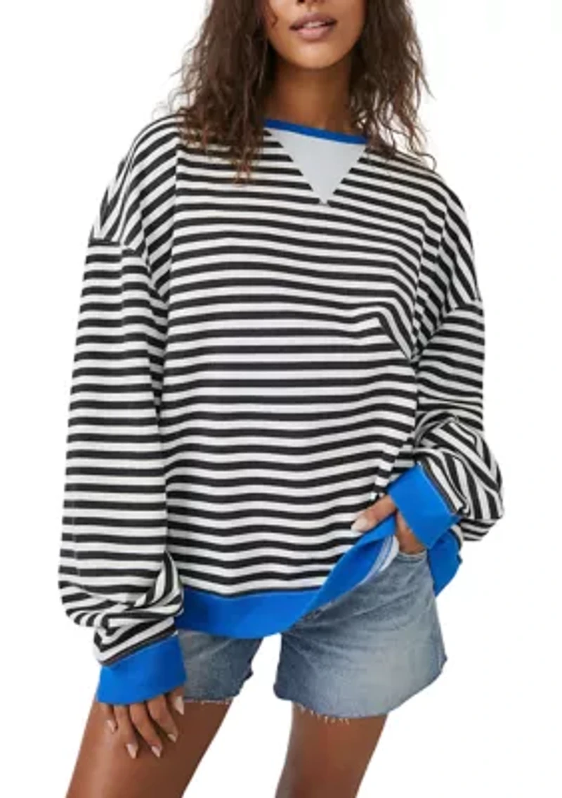 Classic Striped Oversized Crewneck