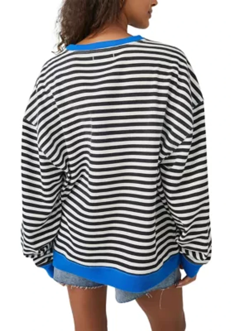 Classic Striped Oversized Crewneck