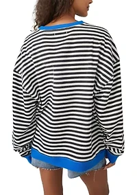 Classic Striped Oversized Crewneck
