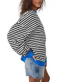 Classic Striped Oversized Crewneck