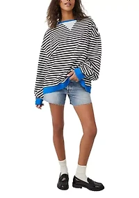 Classic Striped Oversized Crewneck