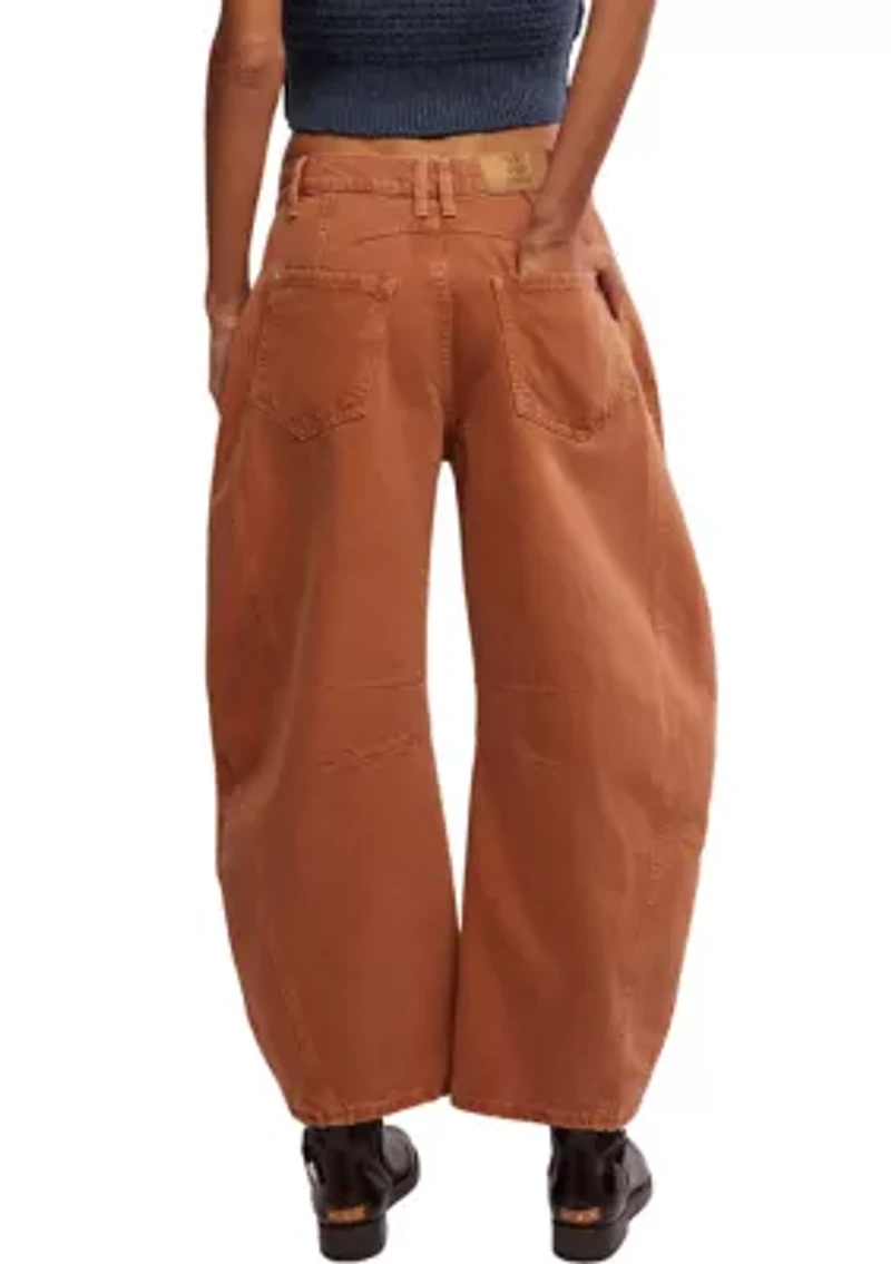 We The Free Good Luck Mid-Rise Barrel Jeans