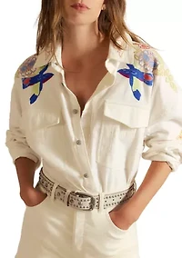 We The Free Take Flight Embroidered Shirt