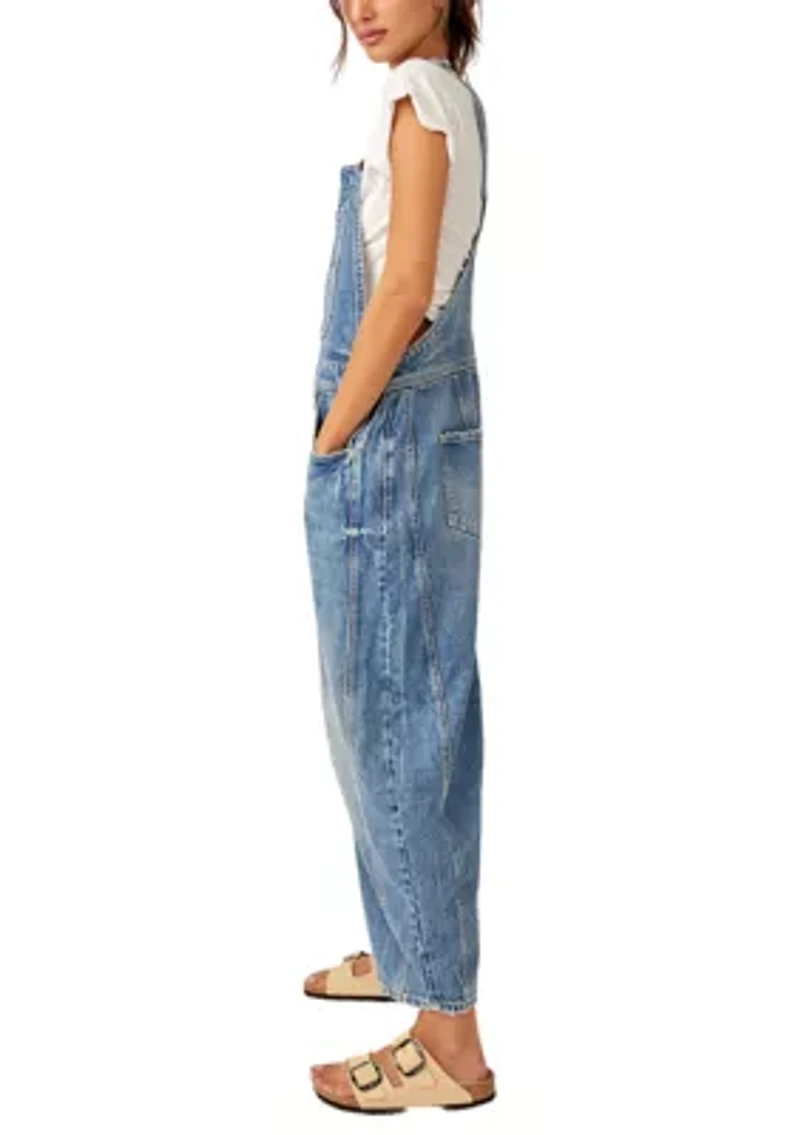 We The Free Good Luck Barrel Overalls
