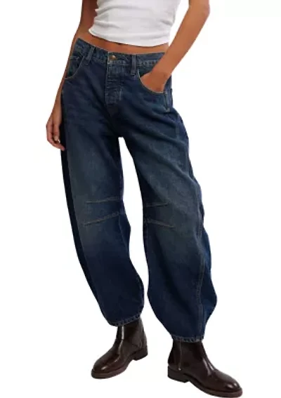 We the Free Good Luck Mid Rise Barrel Jeans