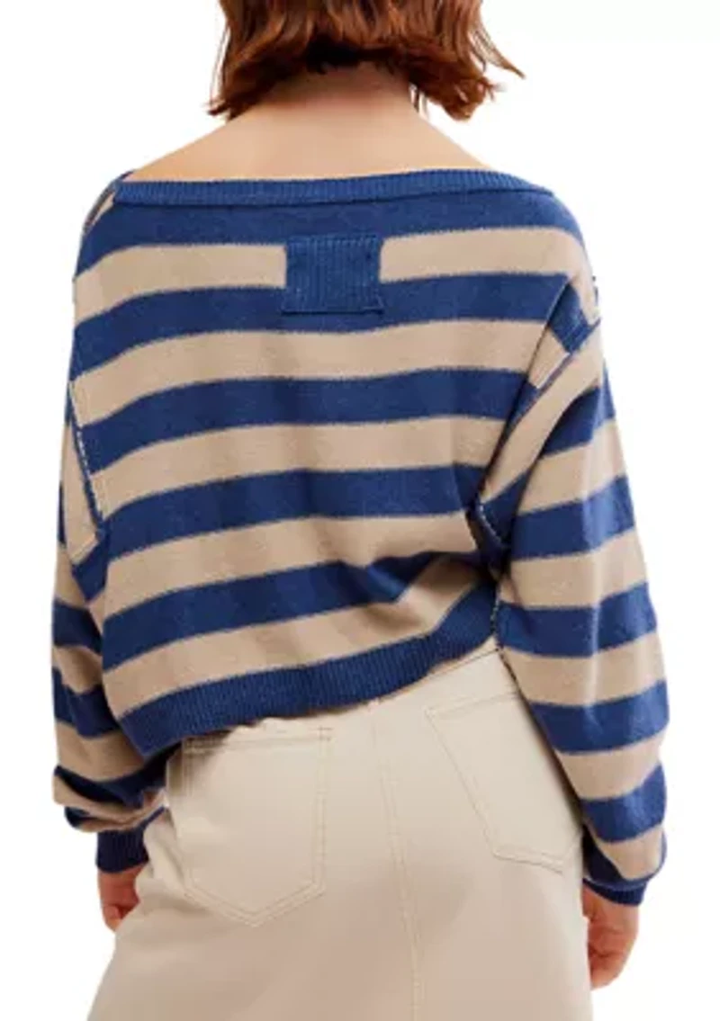 We the Free Into Blue Pullover Sweater