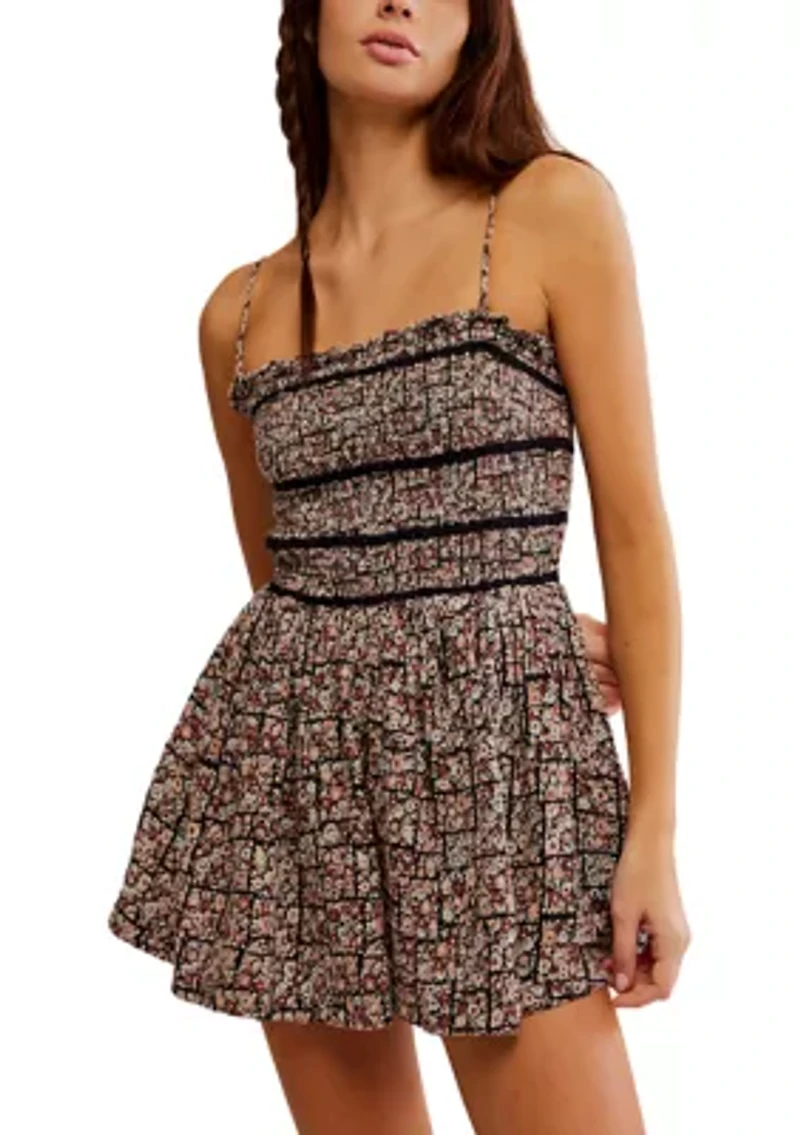Bali Checked Out Printed Romper