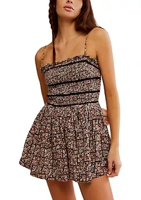 Bali Checked Out Printed Romper