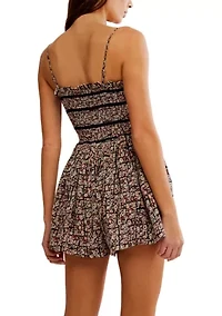 Bali Checked Out Printed Romper