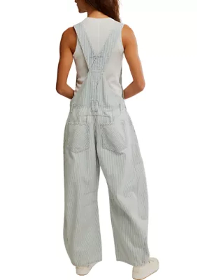 We The Free Good Luck Striped Overalls