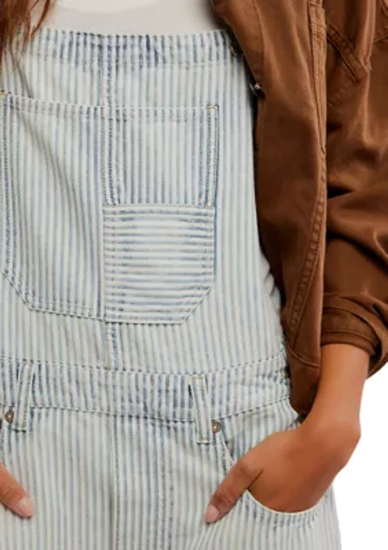 We The Free Good Luck Striped Overalls
