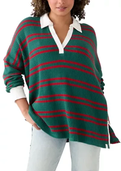 We The Free Striped Travis Polo