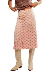 Analise Printed Midi Skirt