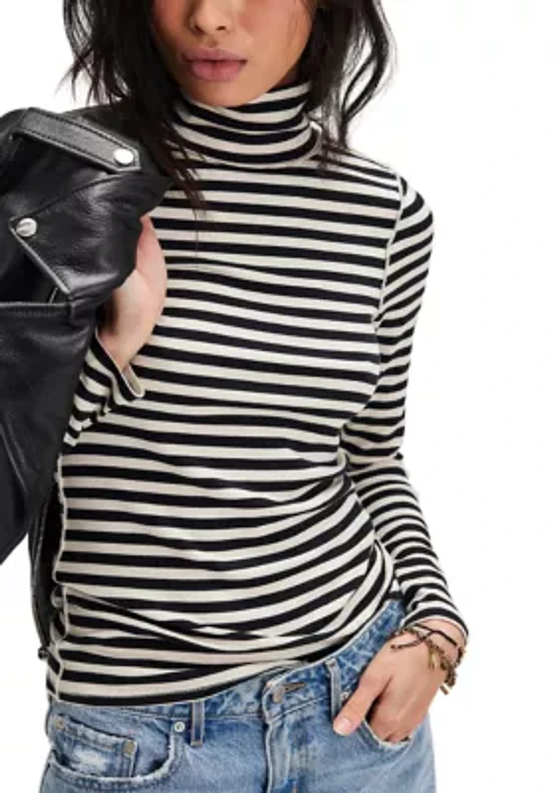 We The Free Good Stripe Turtleneck