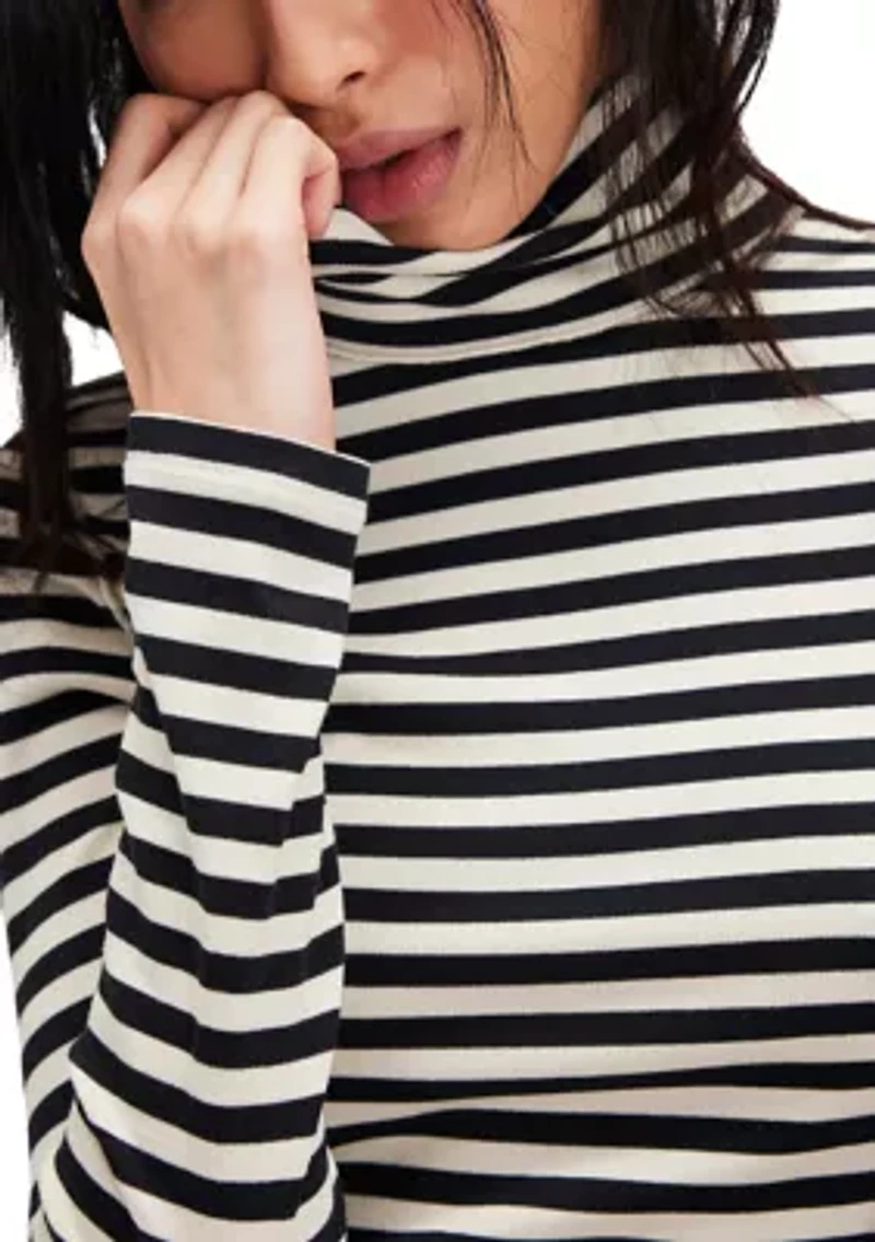 We The Free Good Stripe Turtleneck