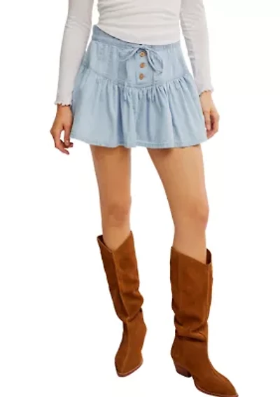 We The Free Roselle Denim Mini Skirt