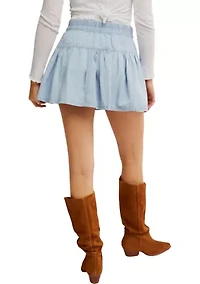 We The Free Roselle Denim Mini Skirt