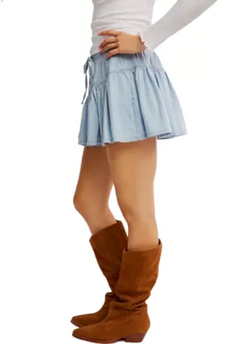 We The Free Roselle Denim Mini Skirt